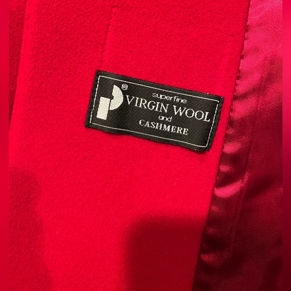 Stunning ❤️ Vintage ‼️ Wool & Cashmere Coat With Removable Fur Collar & Cuffs - Picture 10 of 11